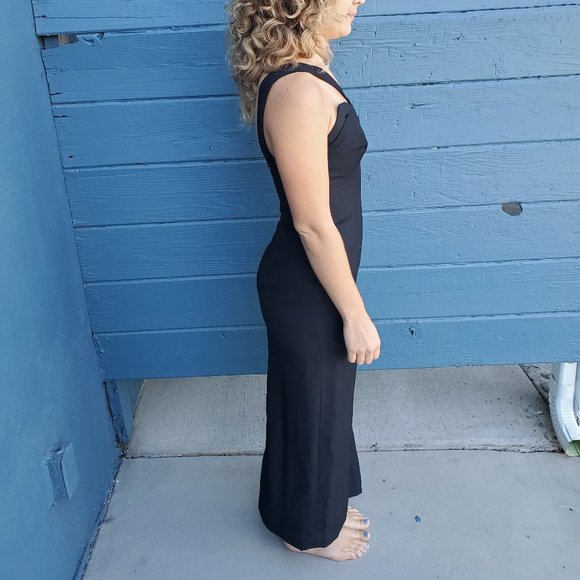 vintage 1990s black dress by Francais - Picture 6 of 9